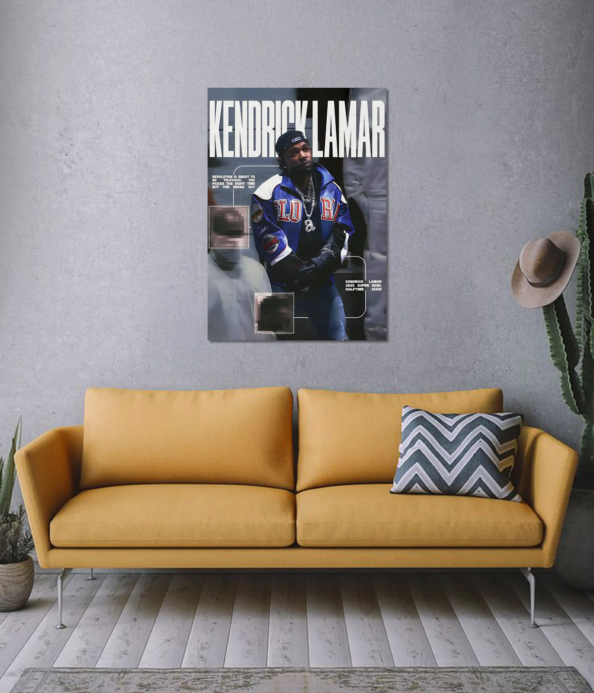 Kendrick Lamar Super Bowl Halftime Poster on Wall - Everanta