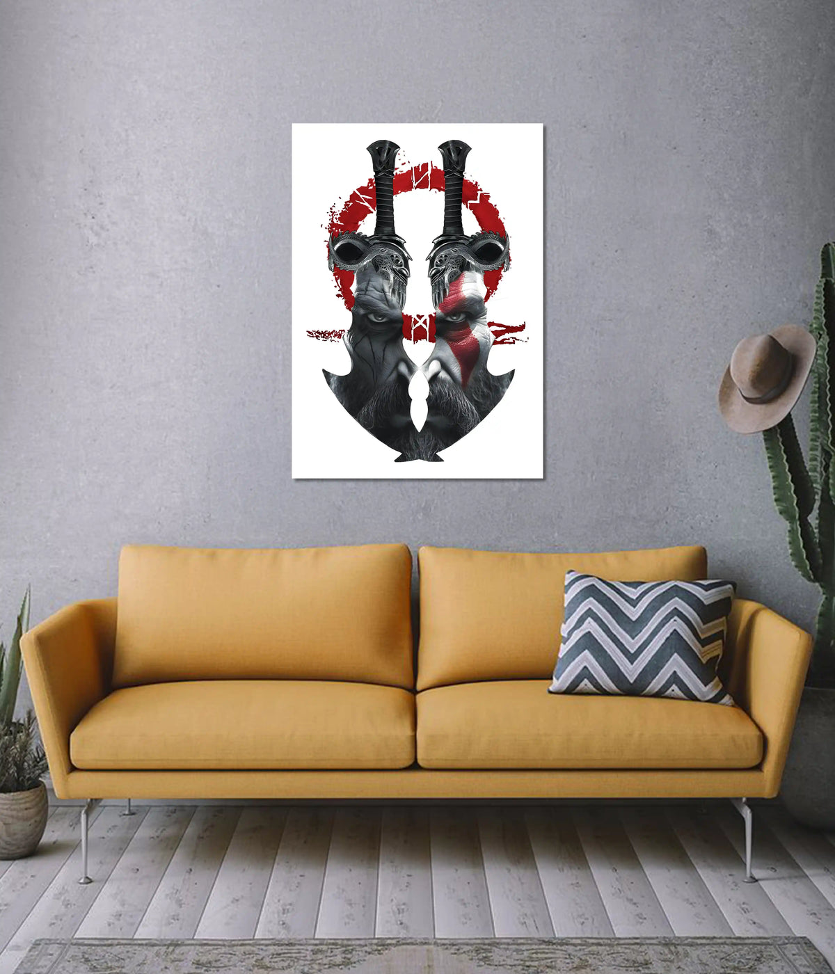 Kratos Blades of Chaos Poster – God of War on Wall - Everanta