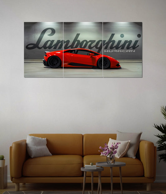 Lamborghini Huracán – Red Beast Split Wall Poster Main Image - Everanta