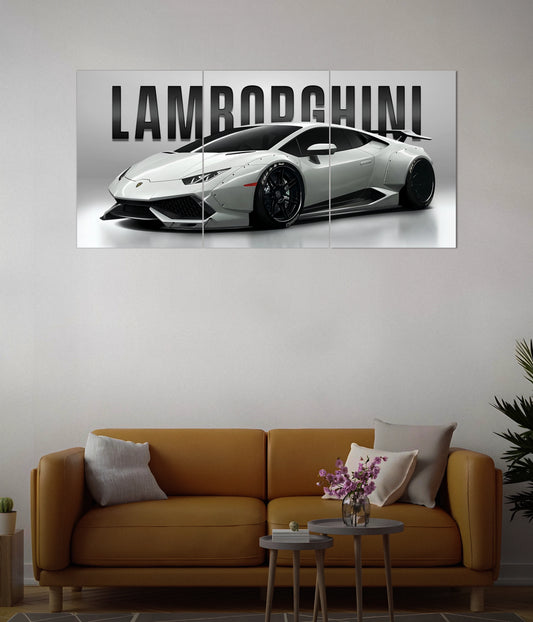 Lamborghini Huracán Split Wall Poster in Living Room - Everanta