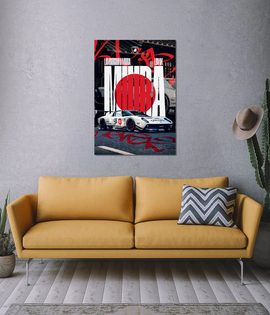 Lamborghini Miura Liberty Walk Wall Poster on Wall - Everanta
