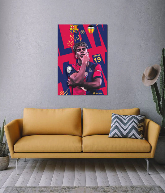 Lamine Yamal – Barcelona Rising Star Wall Poster on Wall - Everanta