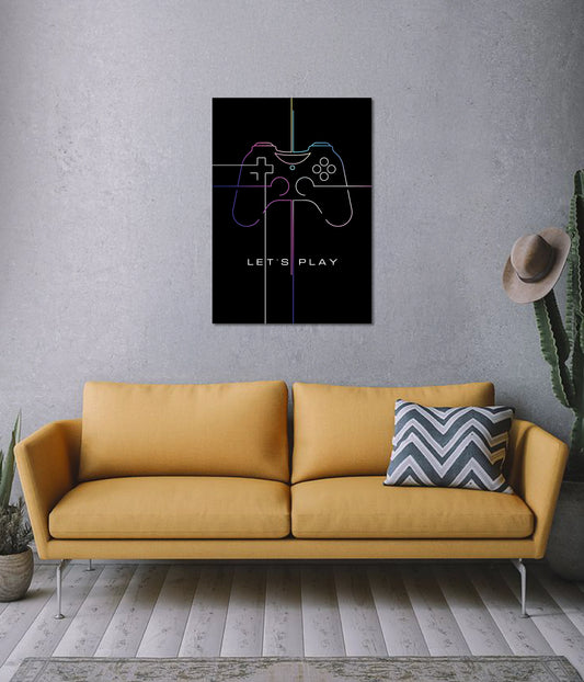 Let’s Play – Minimal Gaming Wall Poster - Everanta