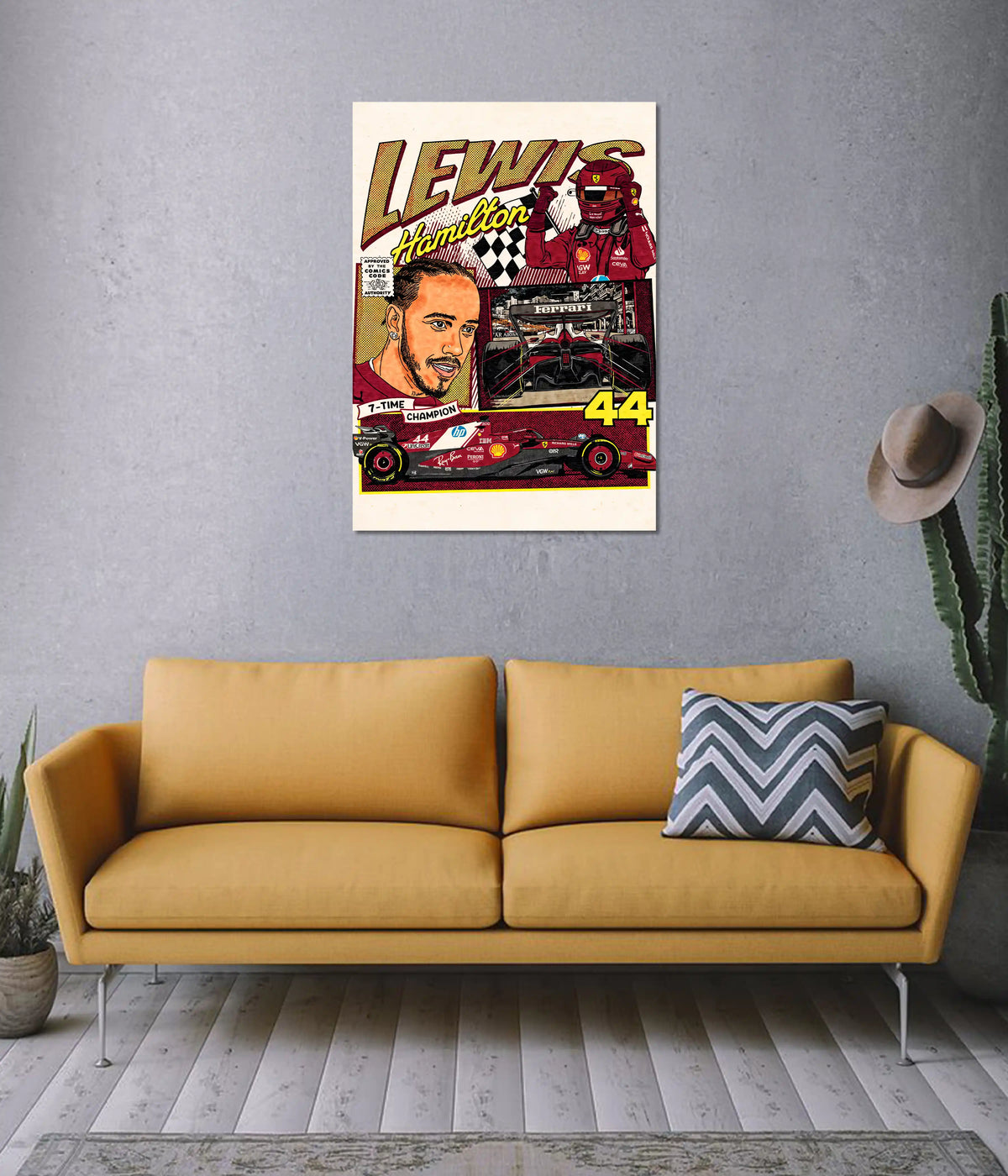Lewis Hamilton – 44 The Legend F1 Racing Poster on Wall - Everanta