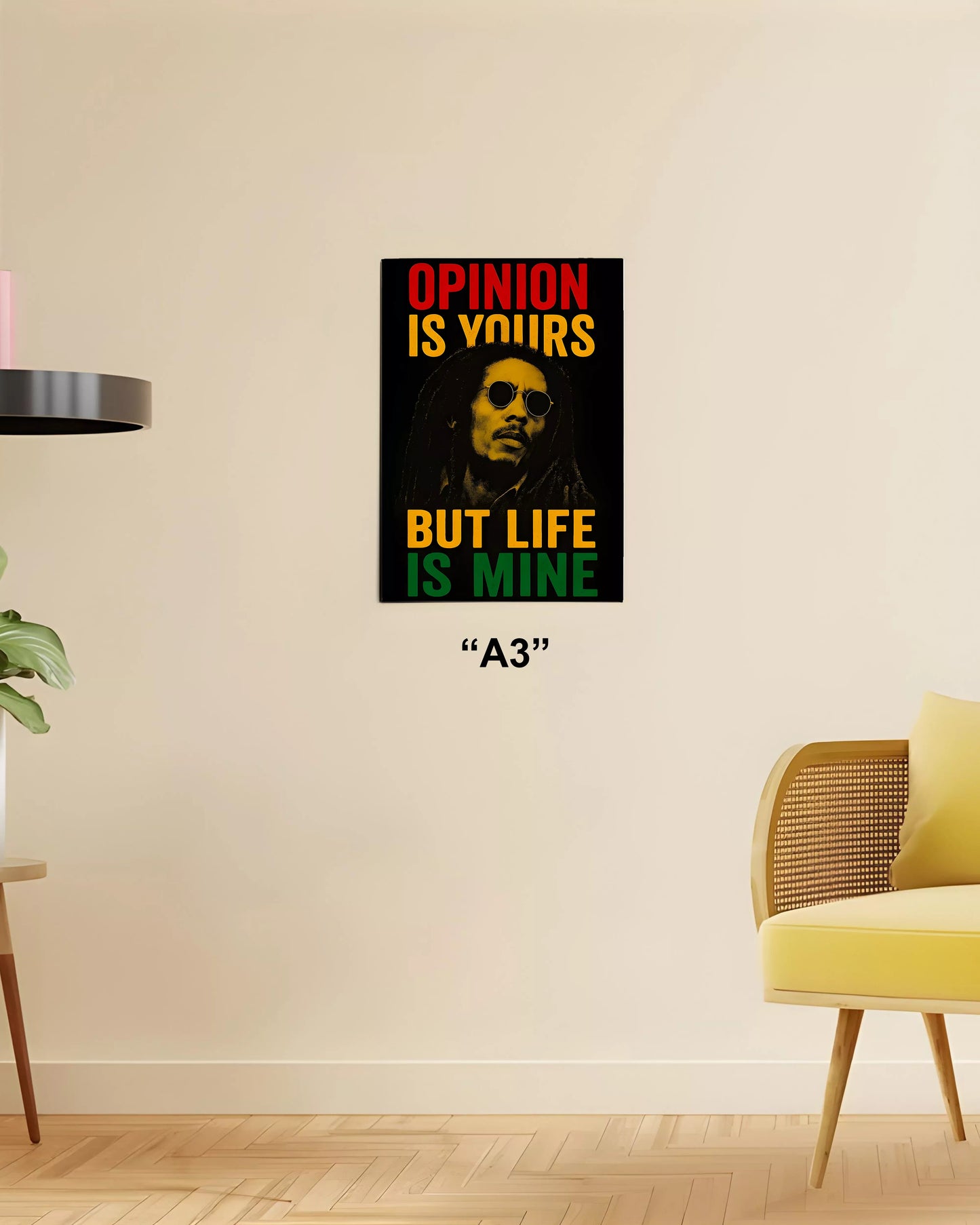 Life Is Mine – Bob Marley Wall Poster A3 Size - Everanta