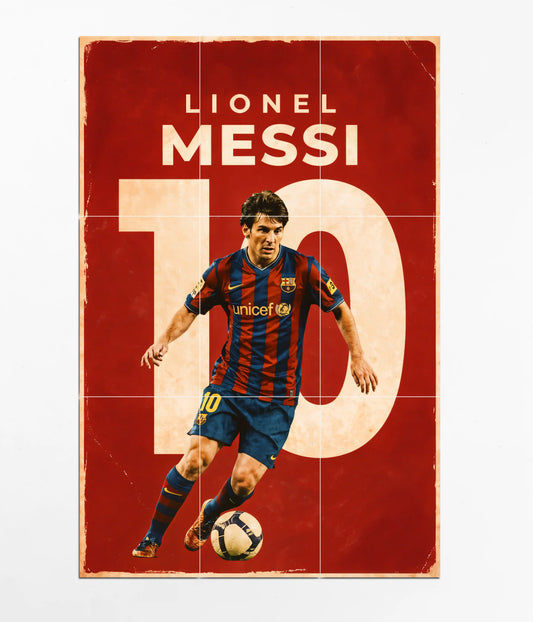 Lionel Messi 9-Piece Split Poster Design - Everanta