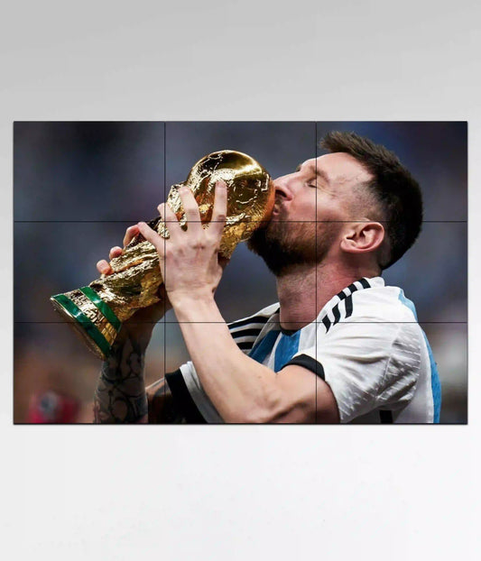 Lionel Messi World Cup Glory 9-Piece Split Poster