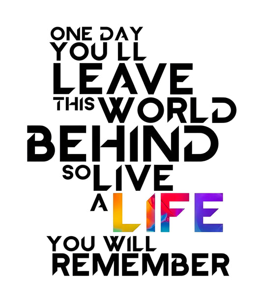 Live a Life You’ll Remember – Motivational Quote Poster Main Image - Everanta