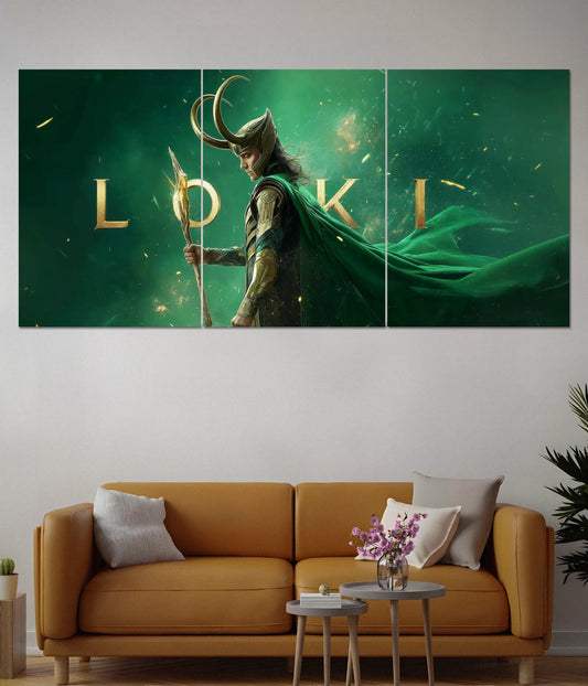 Loki Split Wall Poster – God of Mischief Marvel Wall Art - Everanta