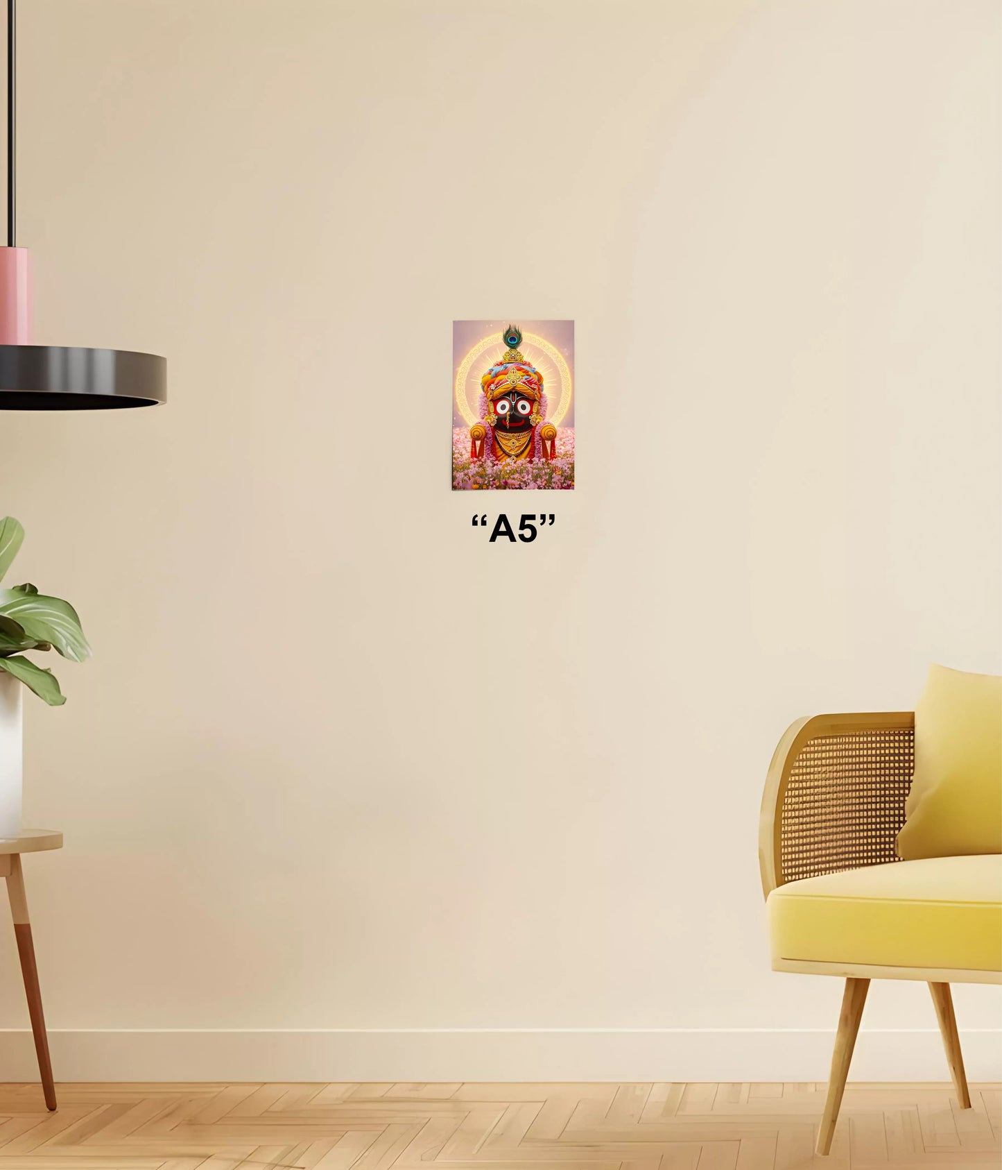Lord Jagannath Devotional Wall Poster A5 Size - Everanta
