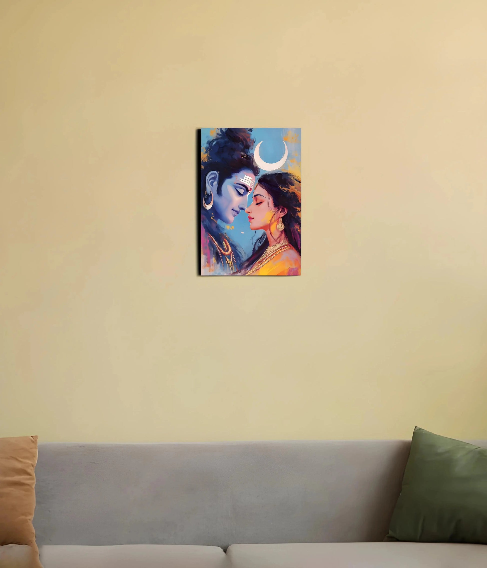 Lord Shiva and Parvati Canvas Print 8x12 Inches