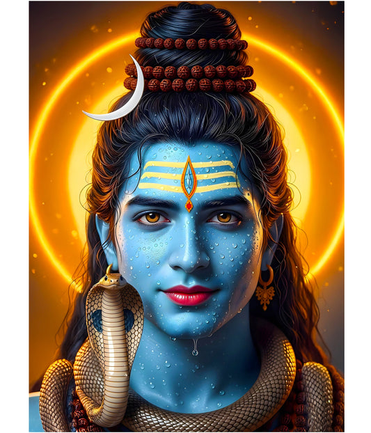 Lord Shiva with Serpent – Devotional Poster Main Image - Everanta