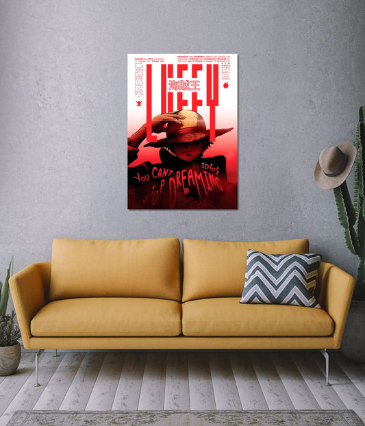 Luffy Dreaming Poster – One Piece Anime on Wall - Everanta