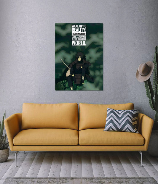 Madara Uchiha “Wake Up to Reality” Naruto Poster on Wall - Everanta
