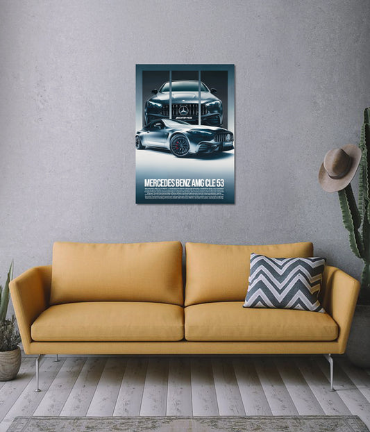 Mercedes-Benz AMG CLE 53 – Luxury Performance Wall Poster on Wall - Everanta