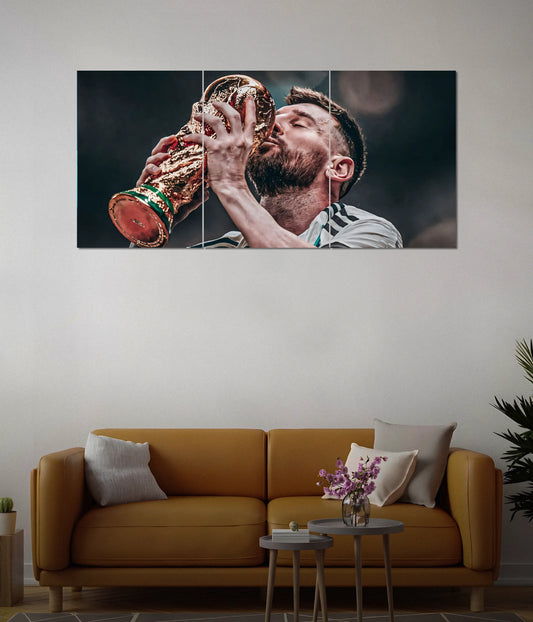 Messi World Cup Victory Split Poster Main Image - Everanta