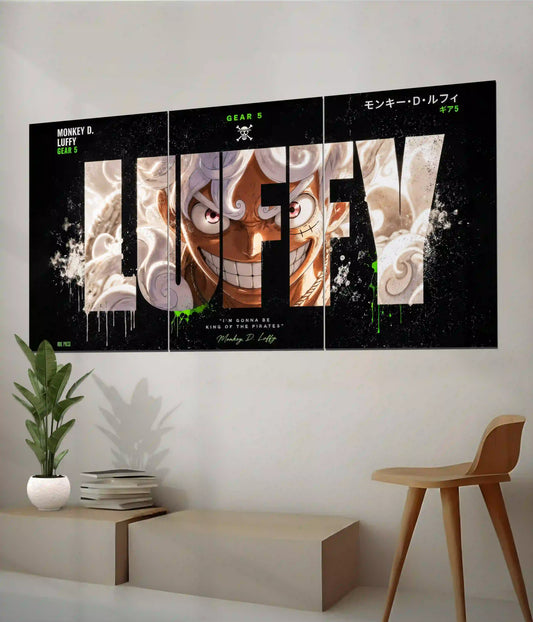 Monkey D. Luffy Gear 5 Split Poster Side Look - Everanta
