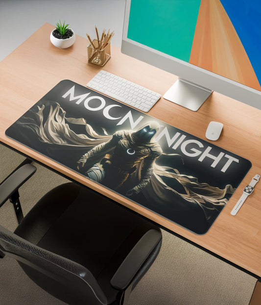 Moon Knight Desk Mat – Extended Gaming & Office Mouse Pad Side Image - Everanta