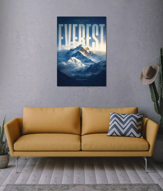 Mount Everest Summit Nature Wall Poster on Wall - Everanta
