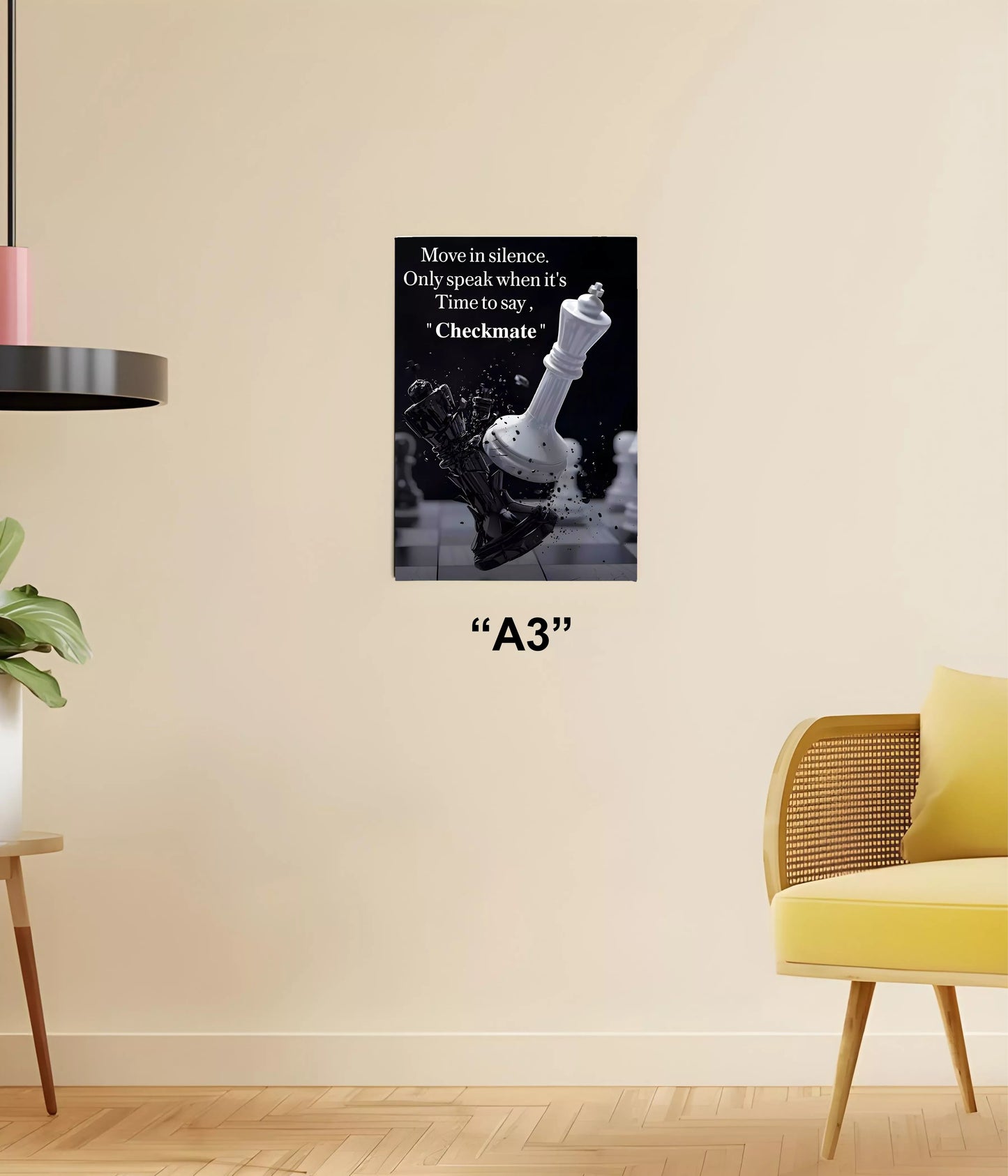 Move in Silence – Checkmate Motivational Poster A3 Size - Everanta