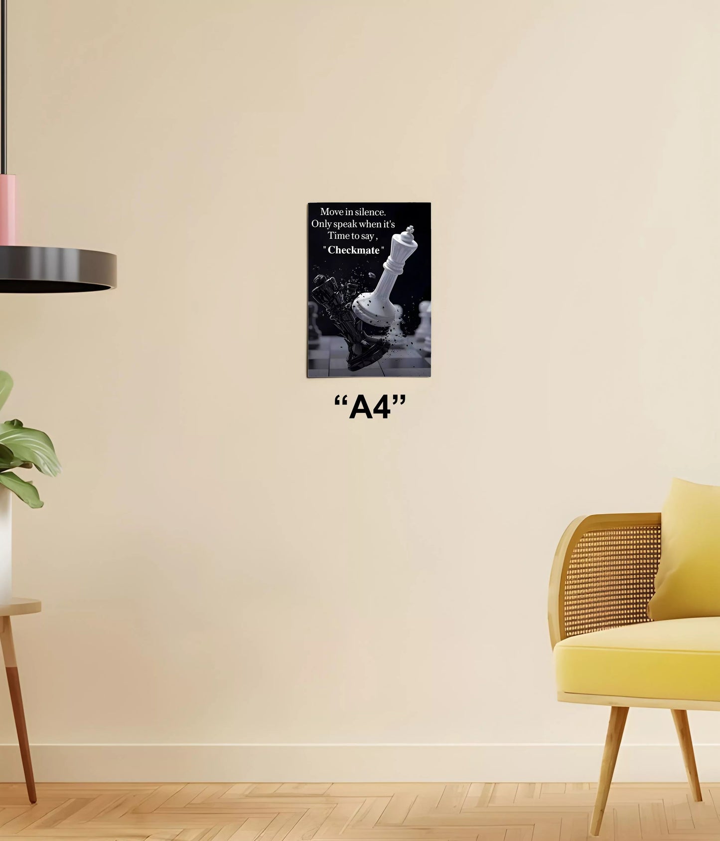 Move in Silence – Checkmate Motivational Poster A4 Size - Everanta