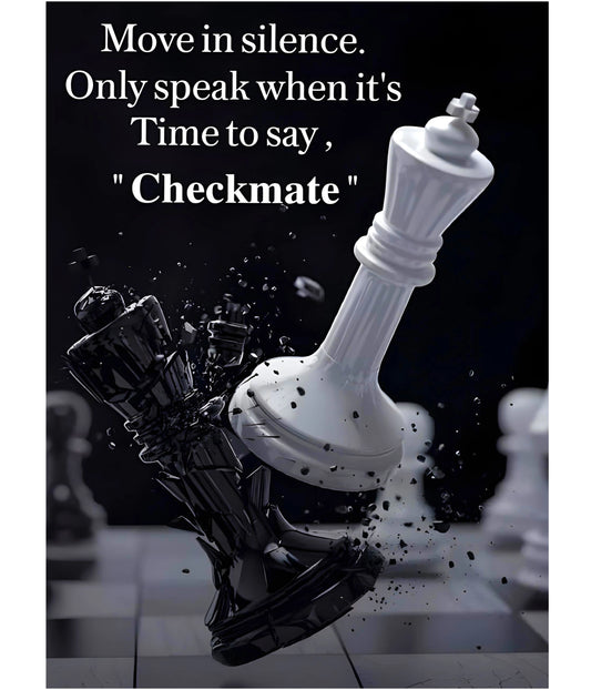 Move in Silence – Checkmate Motivational Poster Main Image - Everanta