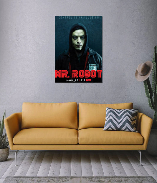 Mr. Robot: Control Is an Illusion Poster on Wall - Everanta