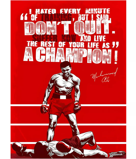 Muhammad Ali – Champion’s Mindset Wall Poster Main Image - Everanta