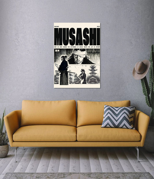 Musashi Samurai Manga Poster on Wall - Everanta