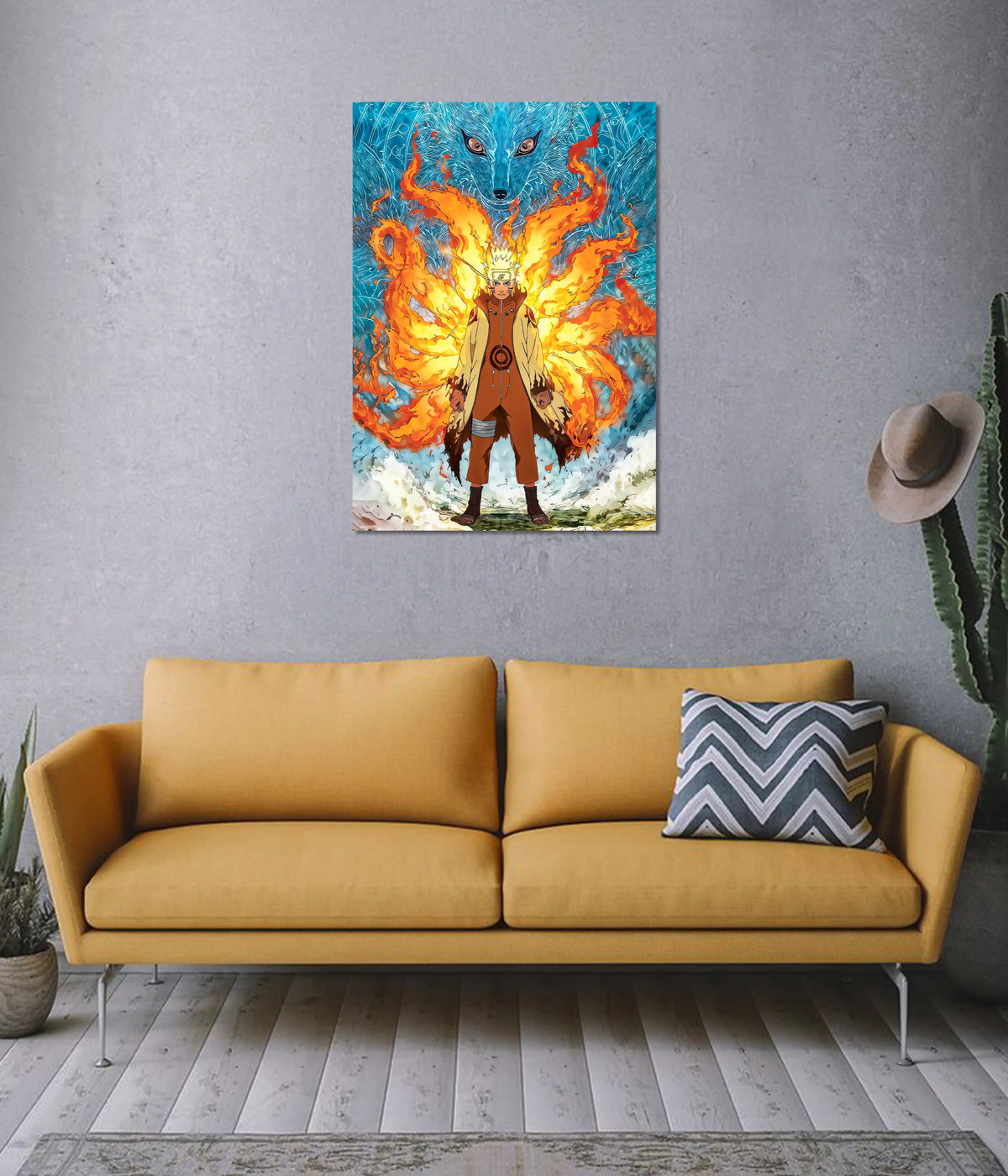 Naruto Kurama Chakra Mode Poster on Wall - Everanta
