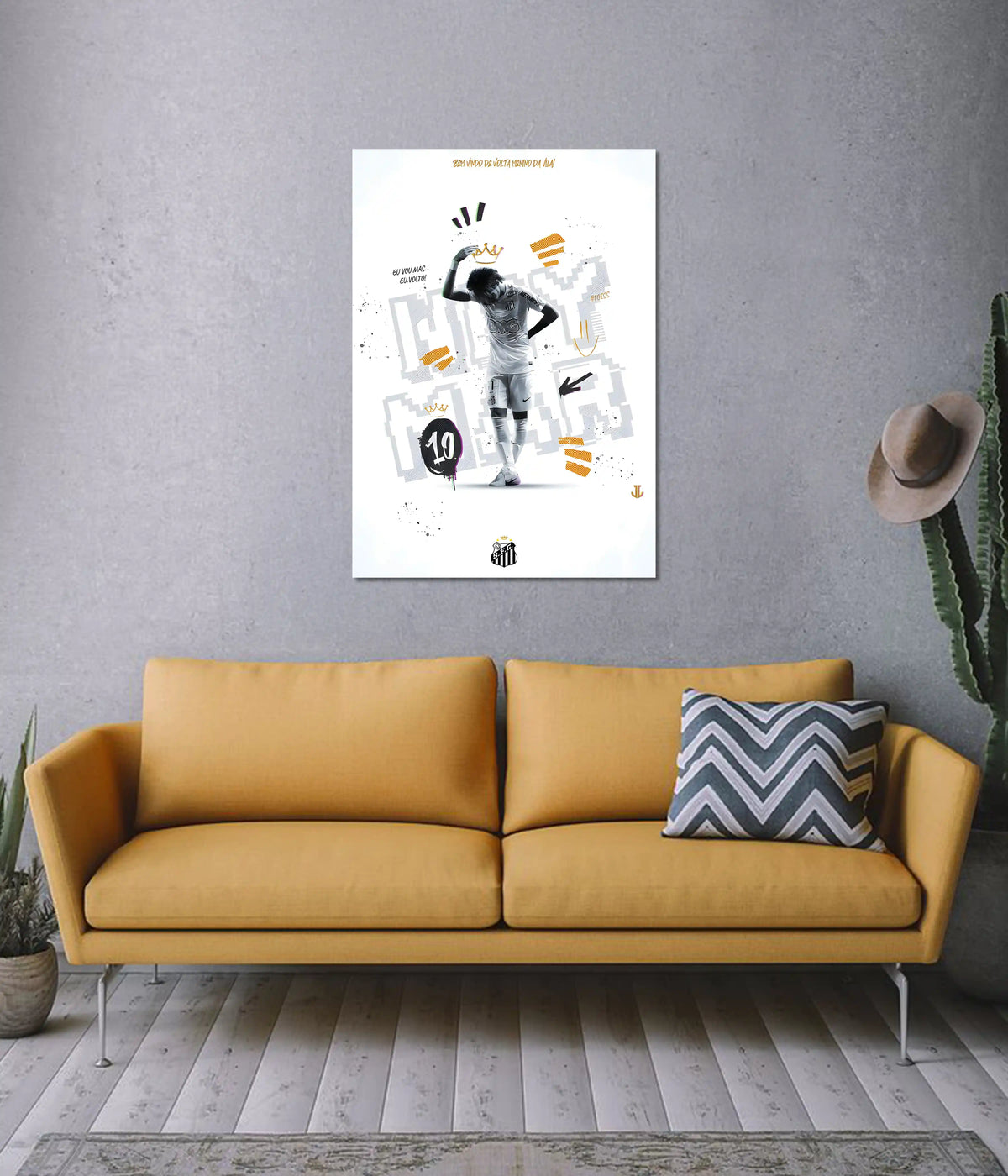 Neymar Jr “The King Returns” Football Poster on Wall - Everanta