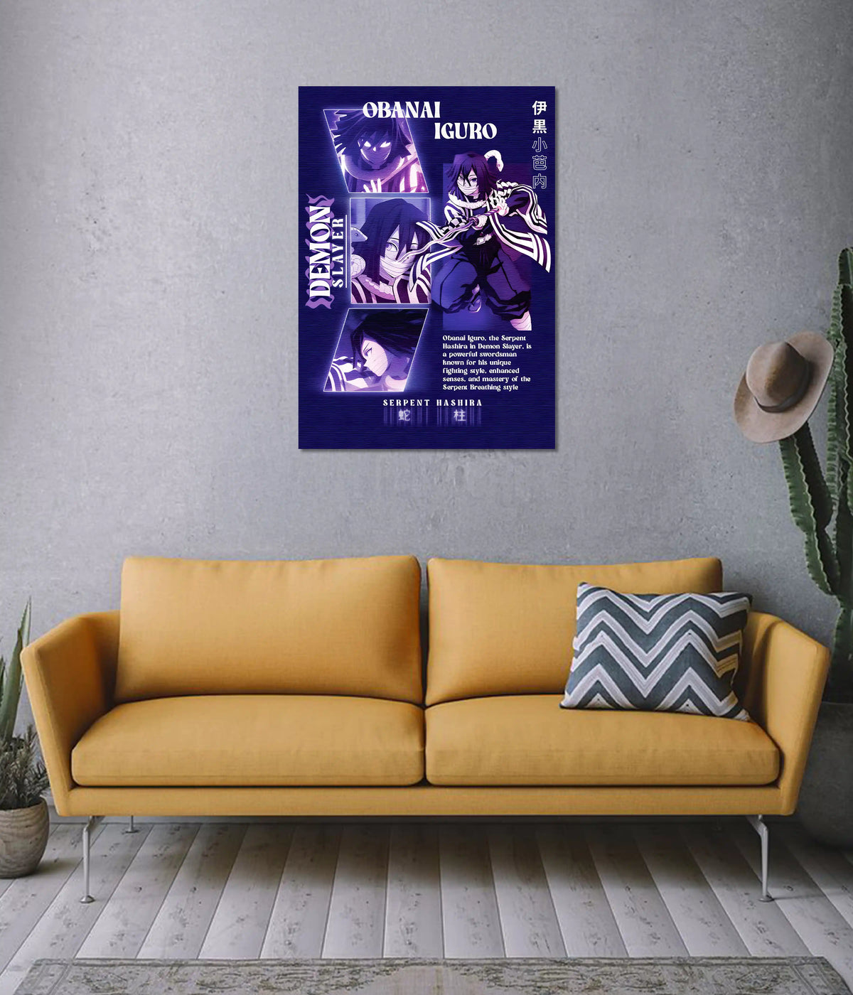 Obanai Iguro "Serpent Hashira" Poster - Demon Slayer on Wall - Everanta