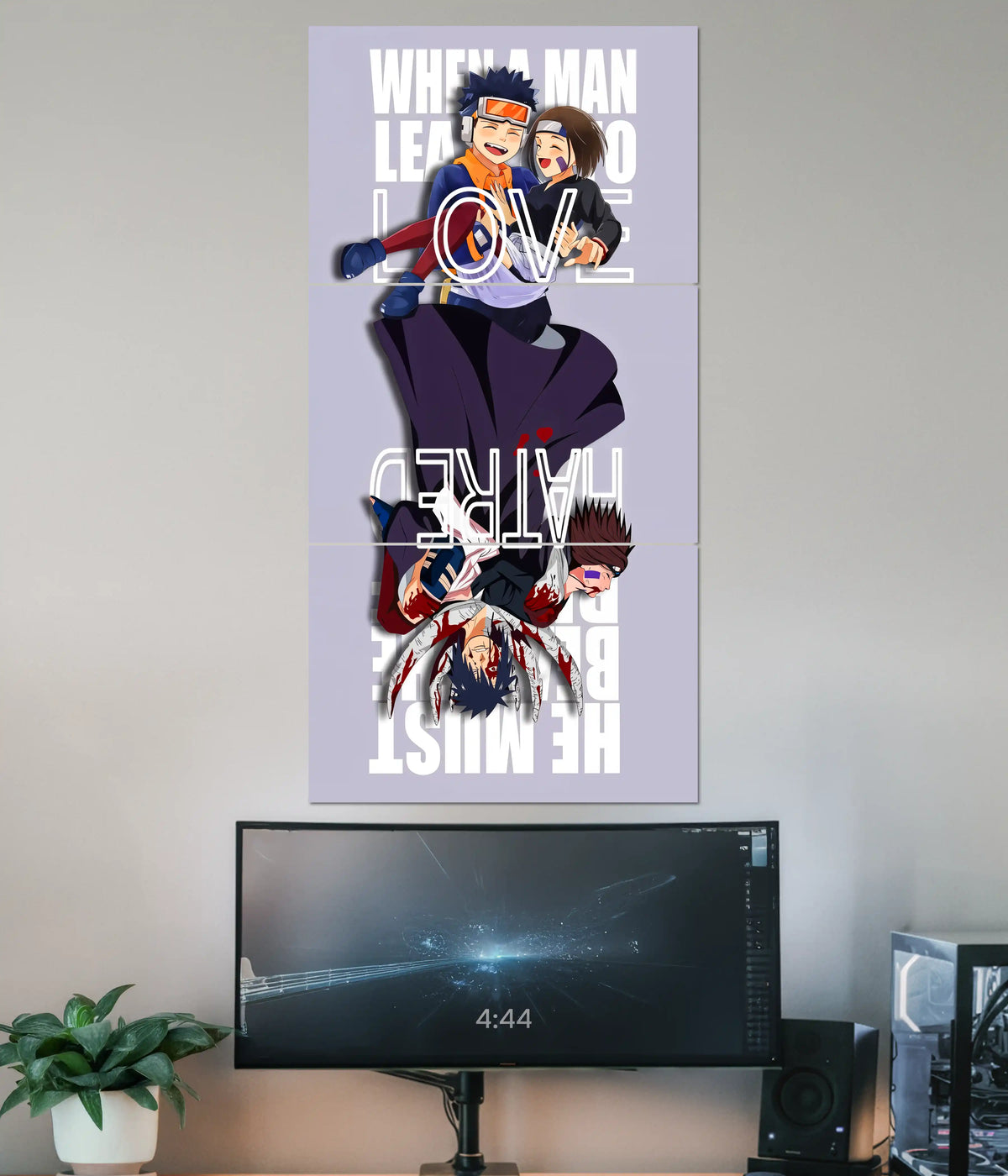 Obito & Rin Split Poster - Naruto Anime Main Image - Everanta