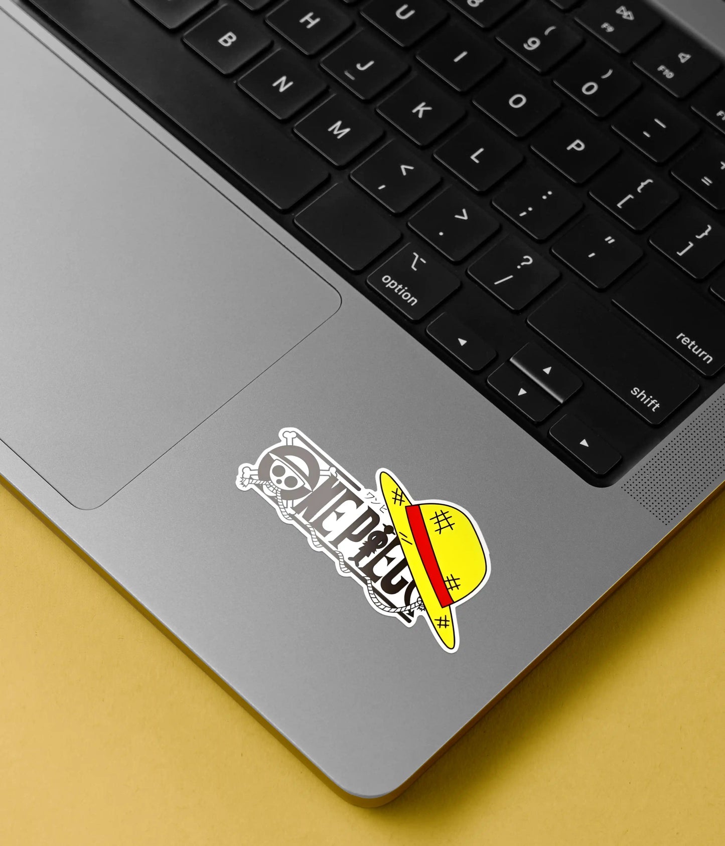One Piece Chibi Anime Stickers Pack on Laptop Front - Everanta