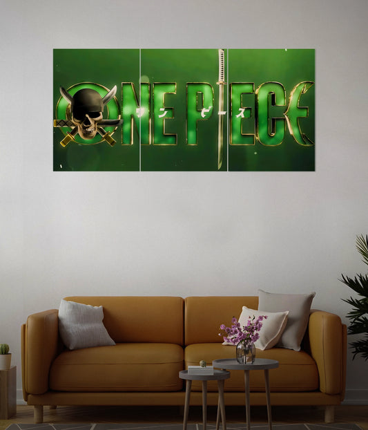 One Piece Skull & Katana – Anime Split Wall Poster in Living Room - Everanta