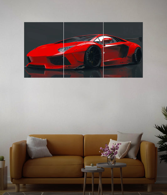 Red Lamborghini Fury – Car Split Poster Main Image - Everanta