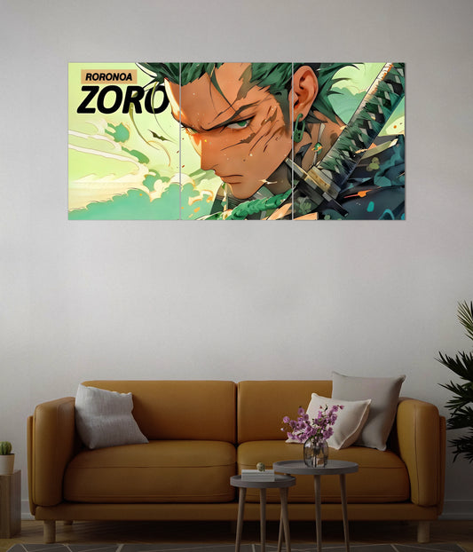 Roronoa Zoro – One Piece Split Wall Poster in Living Room - Everanta