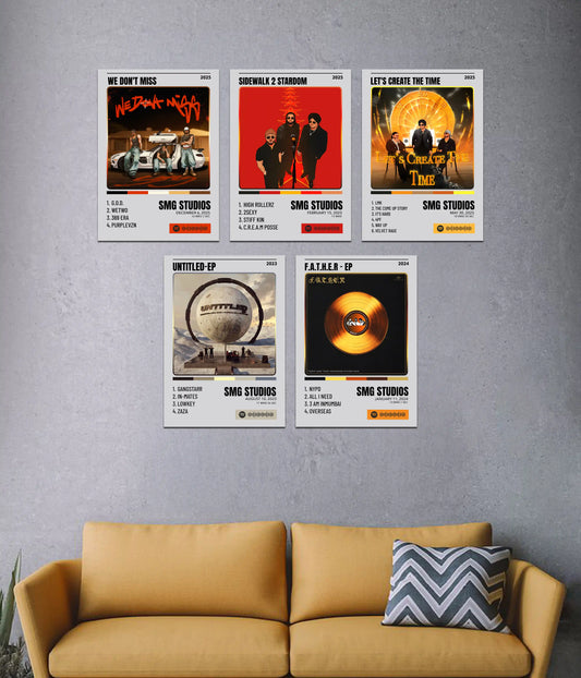SMG Studios Album Art Poster Set in Living Room - Everanta
