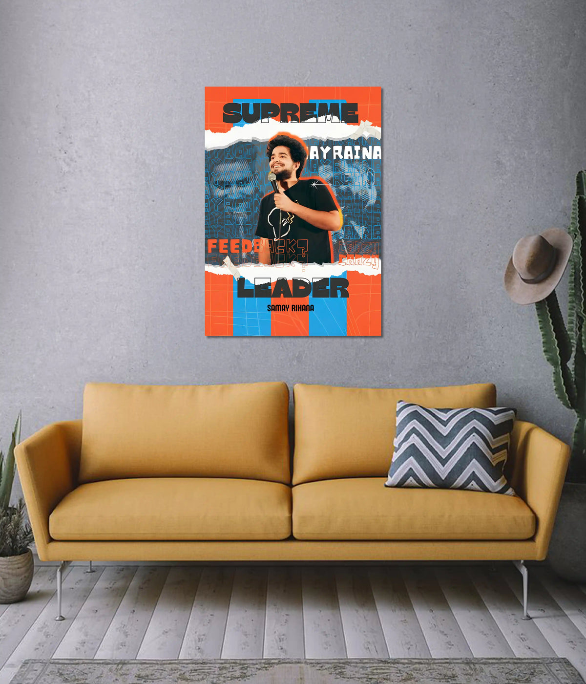 Samay Raina Supreme Leader Wall Poster on Wall - Everanta