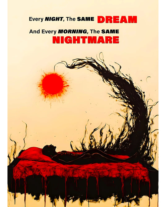 Same Dream, Same Nightmare – Dark Motivational Poster Main Image - Everanta