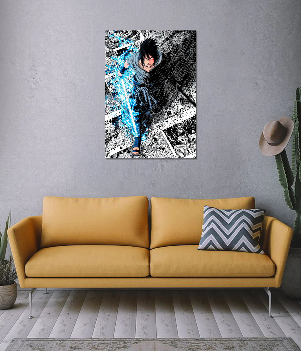 Sasuke Chidori Rage Poster on Wall - Everanta