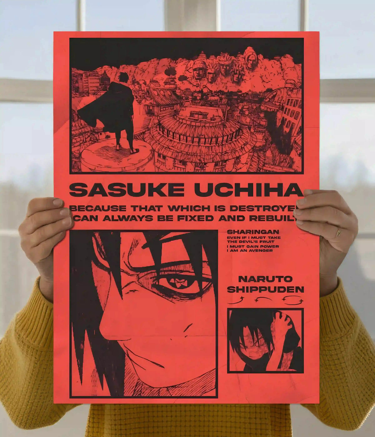 Sasuke Uchiha Crimson Legacy Wall Poster Main Image - Everanta