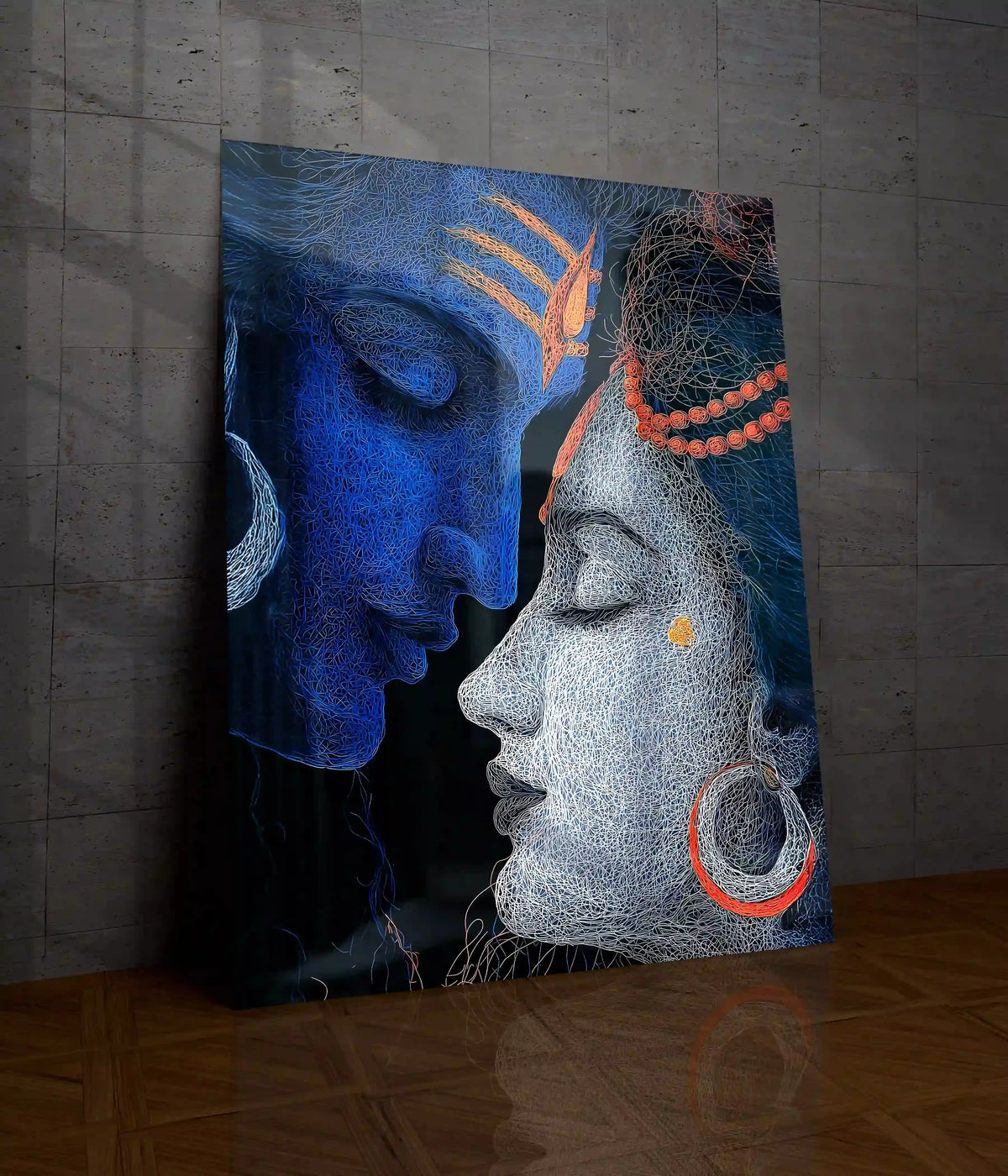 Shiv Parvati Divine Union Metal Poster Main Image - Everanta
