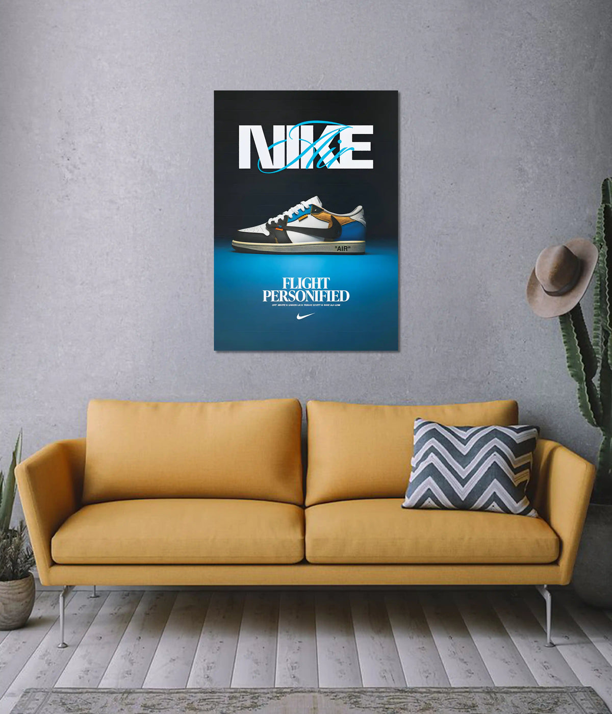 Sneaker Aesthetic Glow Poster on Wall - Everanta