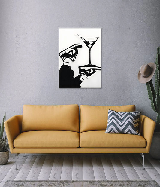 Sneaker & Glass Aesthetic Poster in Living Room - Everanta