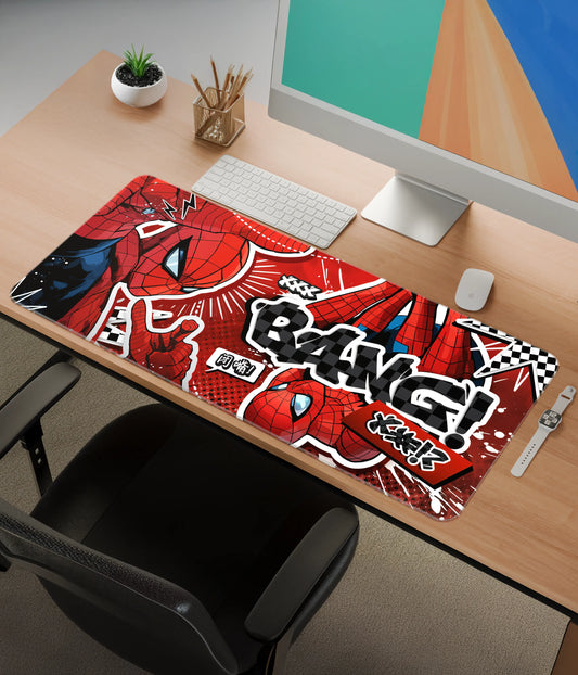 Spider-Man Bang! Desk Mat – Extended Gaming Pad Side View - Everanta