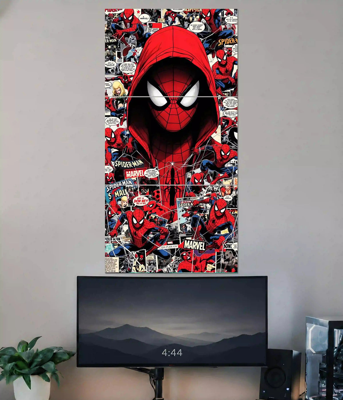 Spider-Man Comic Collage 3 Piece Split Poster Main Image - Everanta