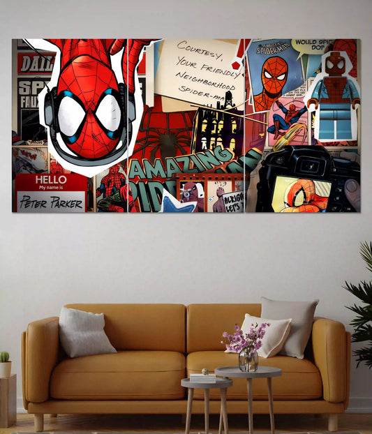 Spider-Man Comic Collage Split Poster - Everanta