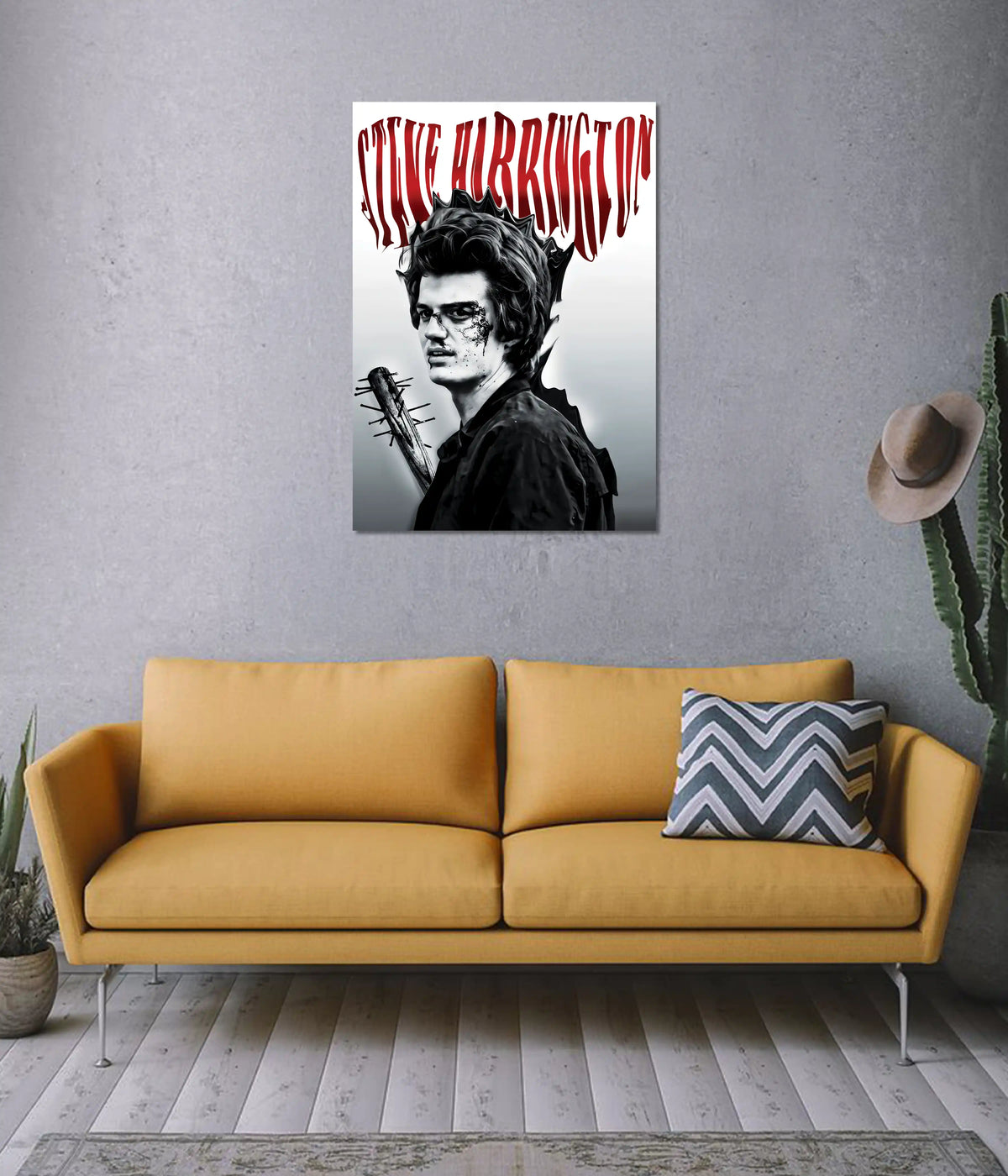 Steve Harrington – Bat Addiction Stranger Things Poster on Wall - Everanta