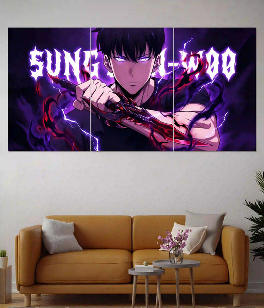 Sung Jin-Woo Solo Leveling Split Poster - Everanta